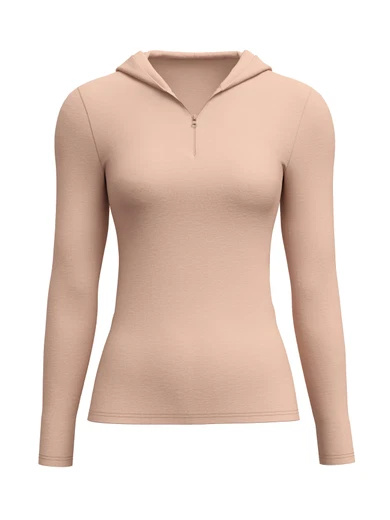 Calida Capuchontrui met rits wol/zijde