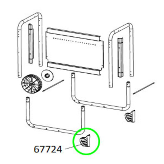 Campingaz Voet voor Texas gasbarbecues