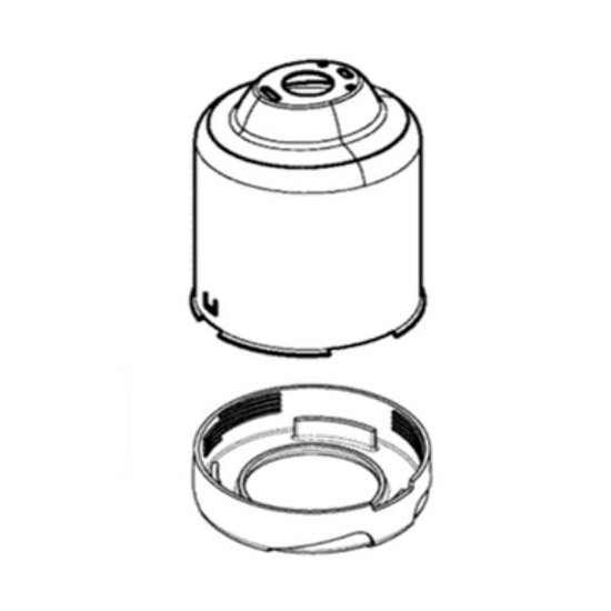 Campingaz kunststof cartridge houder + deksel