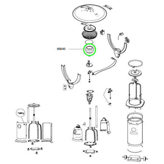 Campingaz reserve glas voor heater Sunforce L