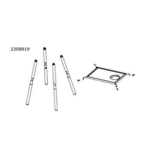 Poten + Bodemplank voor Tour & Grill (CV Plus)
