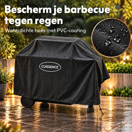 CUISSENCE® Universele BBQ hoes waterdicht voor buitenkeukens L (145x61x117 cm)