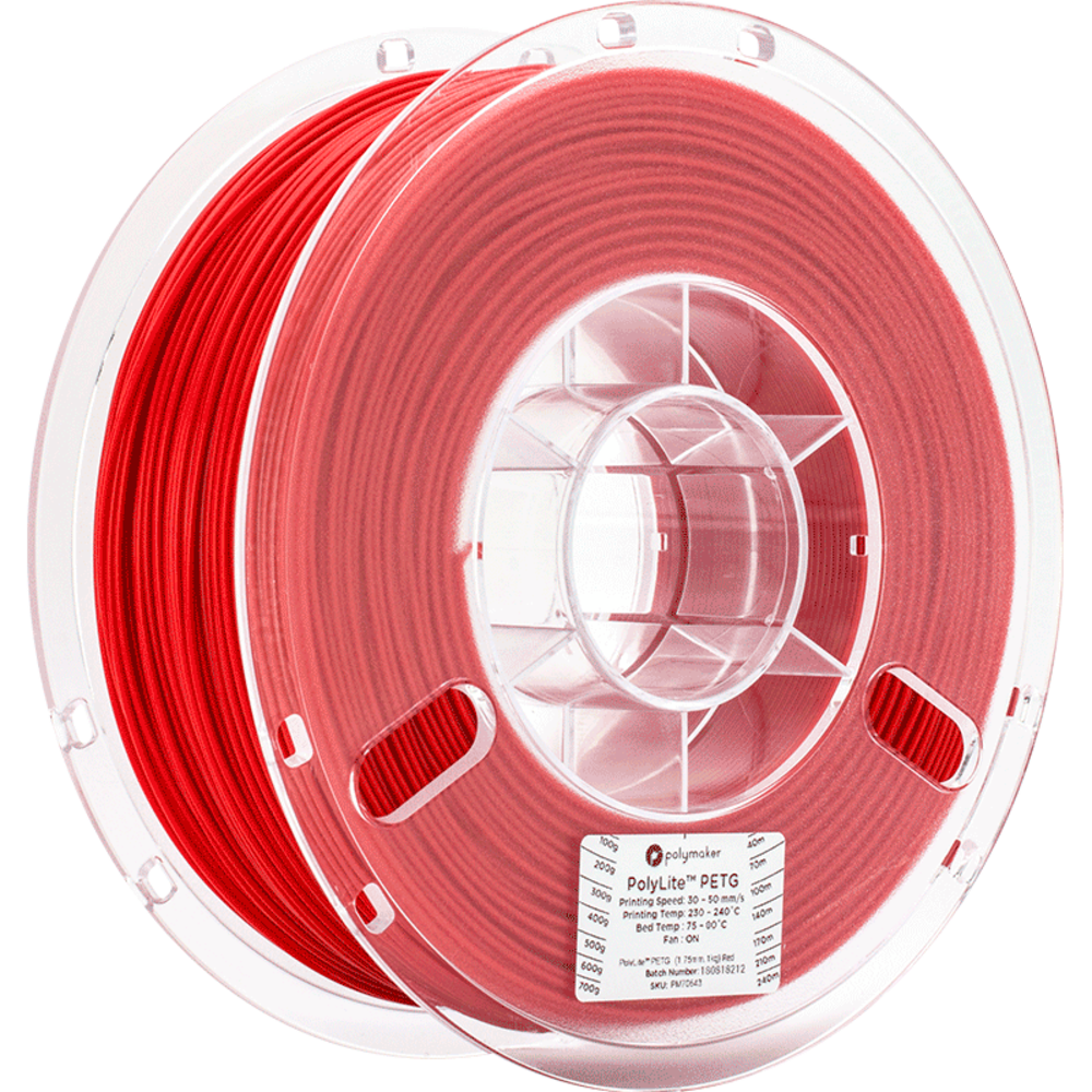 Polymaker Polymaker Polylite PETG Rood Polymaker Polymaker Polylite PETG Rood