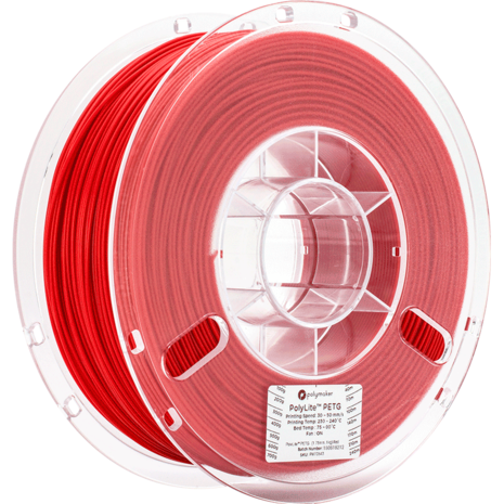 Polymaker Polymaker Polylite PETG Rood Polymaker Polymaker Polylite PETG Rood