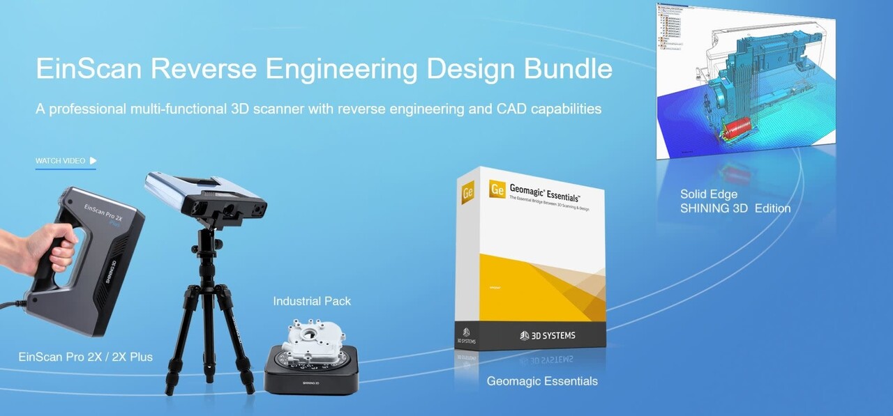 Shining 3D Einscan Pro HD Reverse Engineering Design bundel Shining 3D Einscan Pro HD Reverse Engineering Design bundel