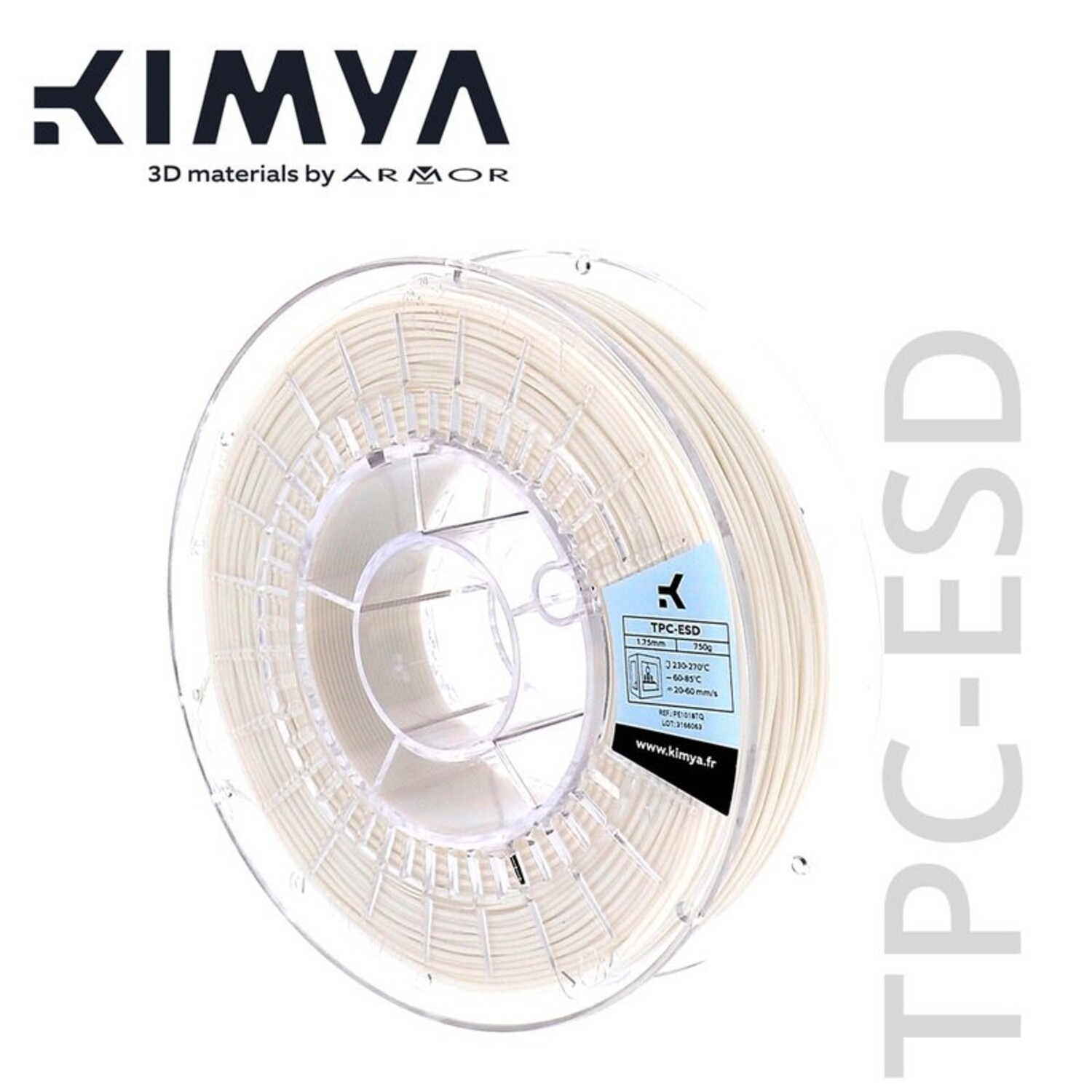 Kimya TPC-ESD Filament - 750 g - Natural - FilRight