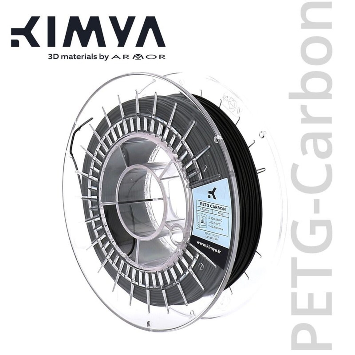 Kimya Kimya PETG Carbon Filament - 500 g - Zwart
