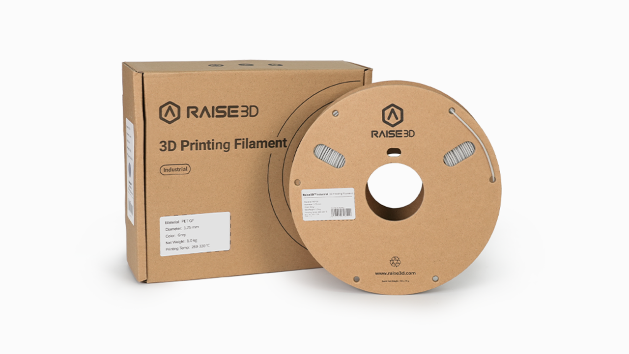 Raise3D Raise3D Industrial PET GF Filament - Grijs - 1.75mm - 1kg Raise3D Raise3D Industrial PET GF Filament - Grijs - 1.75mm - 1kg