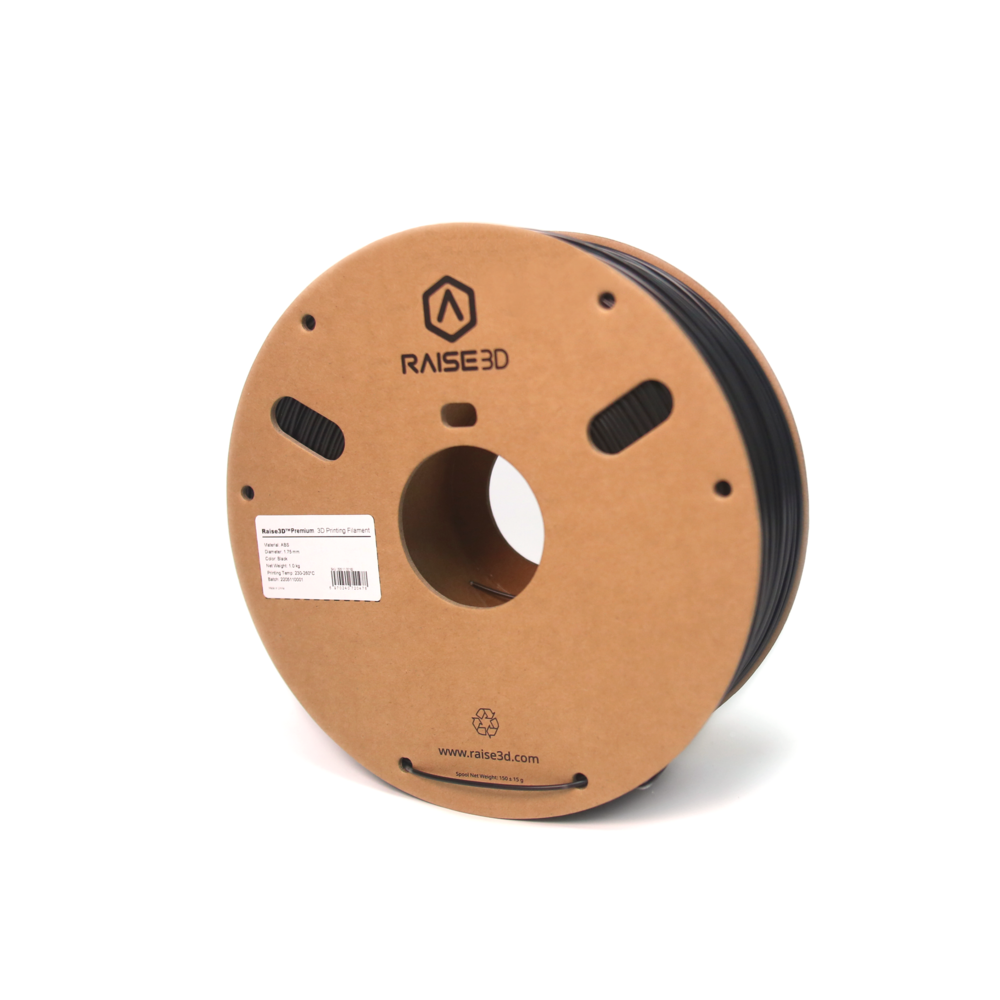 Raise3D Raise3D Premium ABS Filament - Zwart - 1.75mm - 1kg Raise3D Raise3D Premium ABS Filament - Zwart - 1.75mm - 1kg