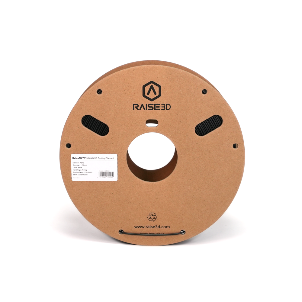 Raise3D Raise3D Premium PETG Filament - Black - 1.75mm - 1kg Raise3D Raise3D Premium PETG Filament - Black - 1.75mm - 1kg