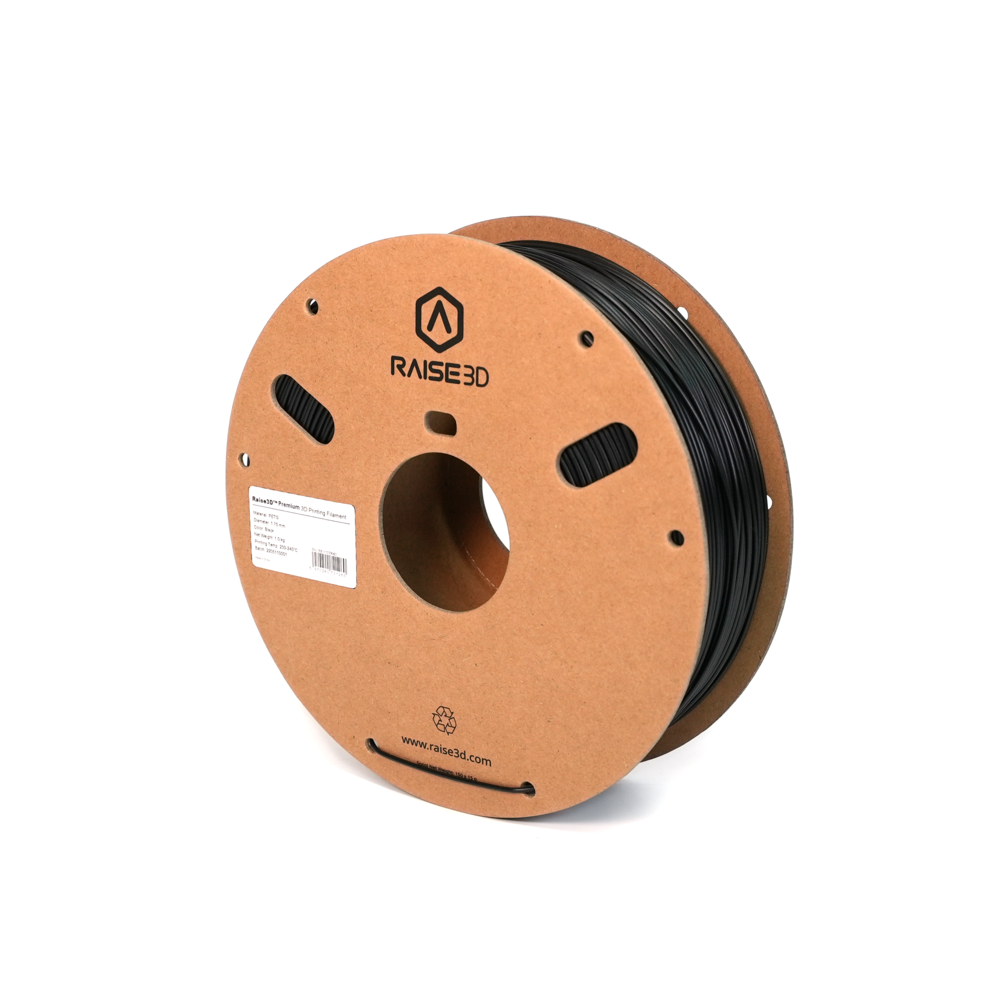 Raise3D Raise3D Premium PETG Filament - Zwart - 1.75mm - 1kg Raise3D Raise3D Premium PETG Filament - Zwart - 1.75mm - 1kg