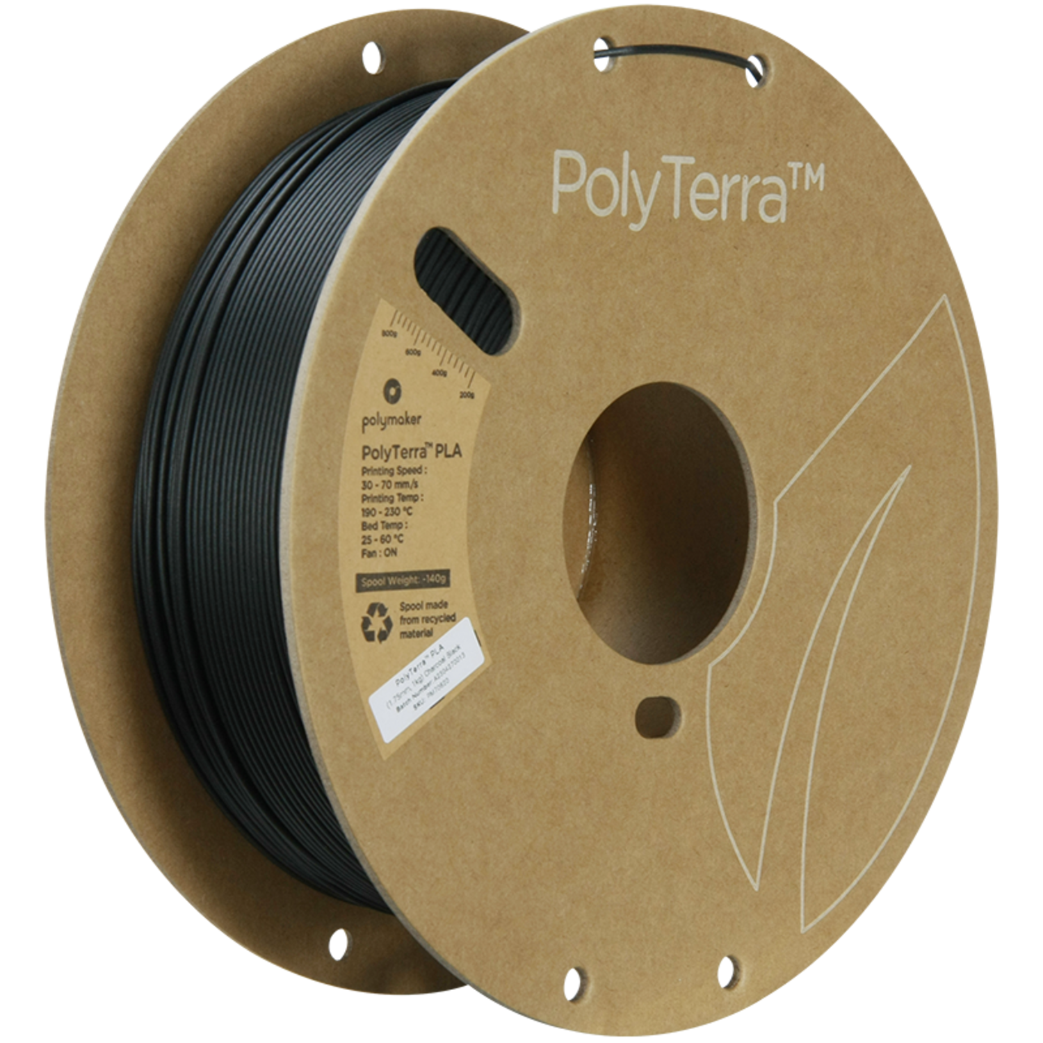 Polymaker PolyTerra PLA Charcoal Black