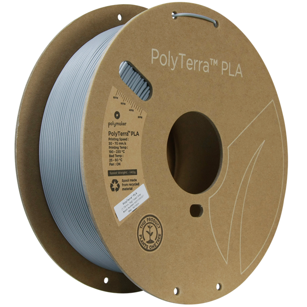 Polymaker PolyTerra PLA Fossil Grey - FilRight