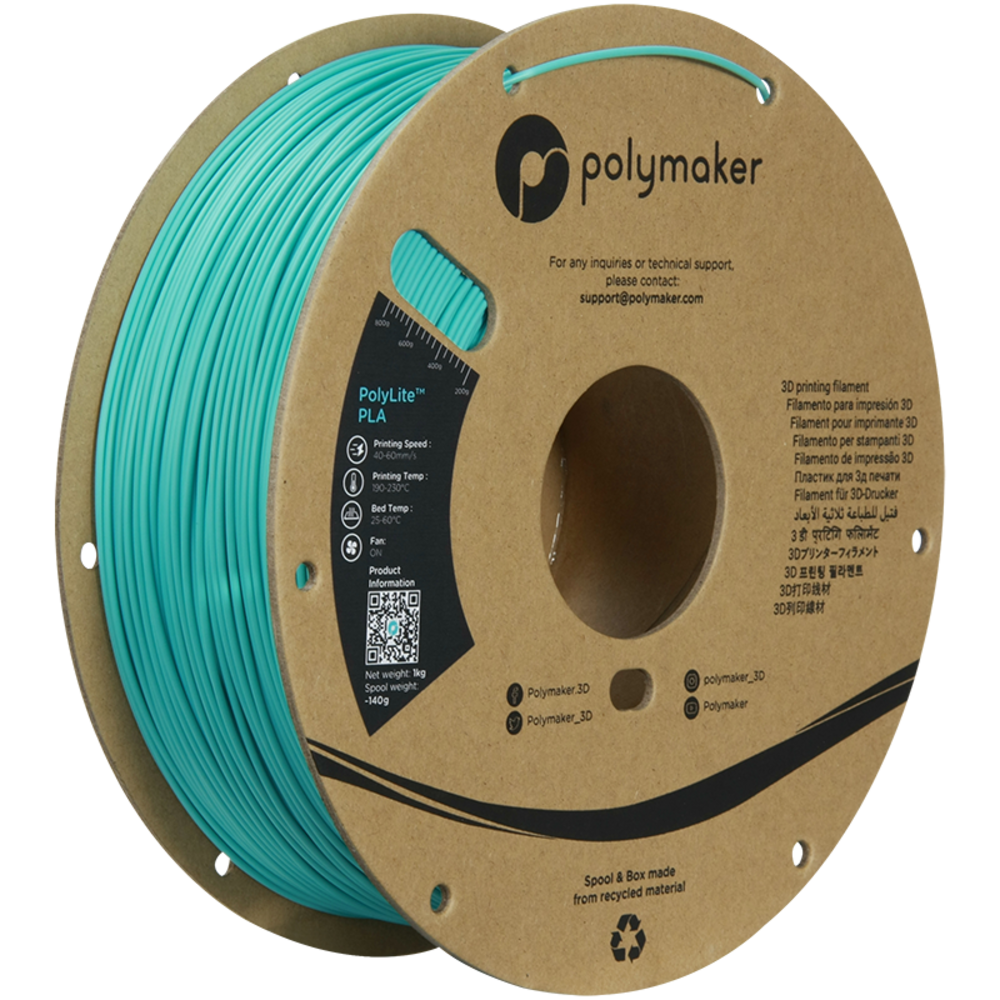 Polymaker Polymaker Polylite PLA Teal Polymaker Polymaker Polylite PLA Teal