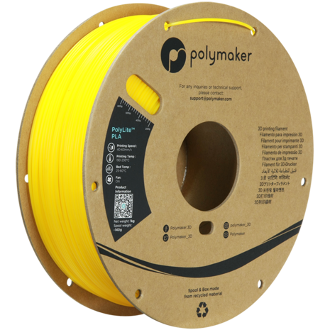 Polymaker Polymaker Polylite PLA Geel Polymaker Polymaker Polylite PLA Geel