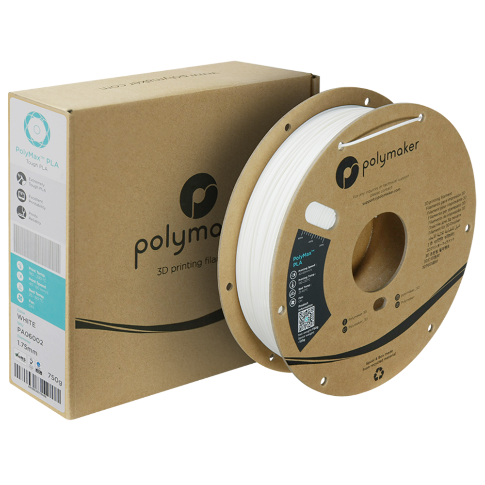 Polymaker Polymaker PolyMax Tough PLA Wit Polymaker Polymaker PolyMax Tough PLA Wit