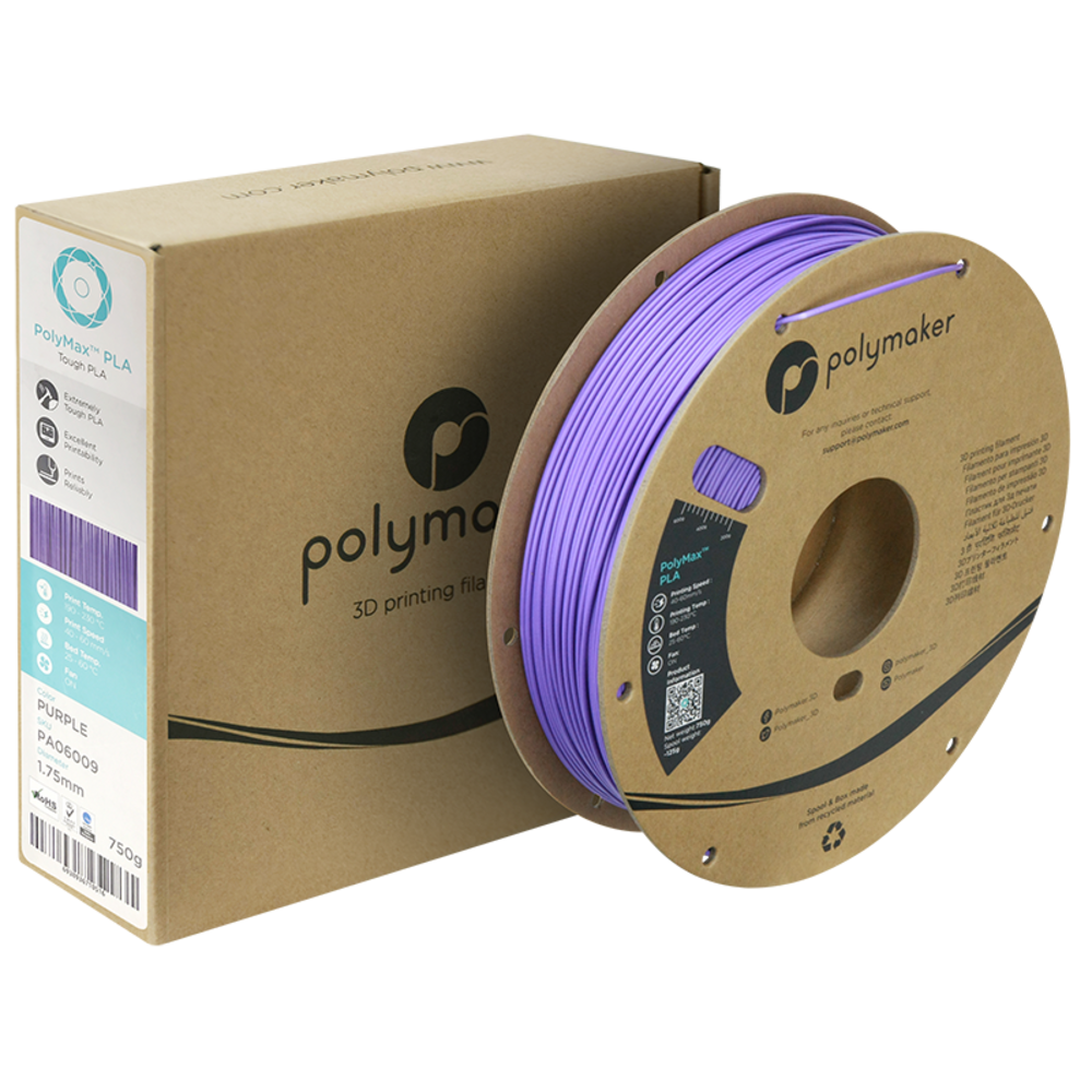 Polymaker Polymaker PolyMax Tough PLA Paars Polymaker Polymaker PolyMax Tough PLA Paars