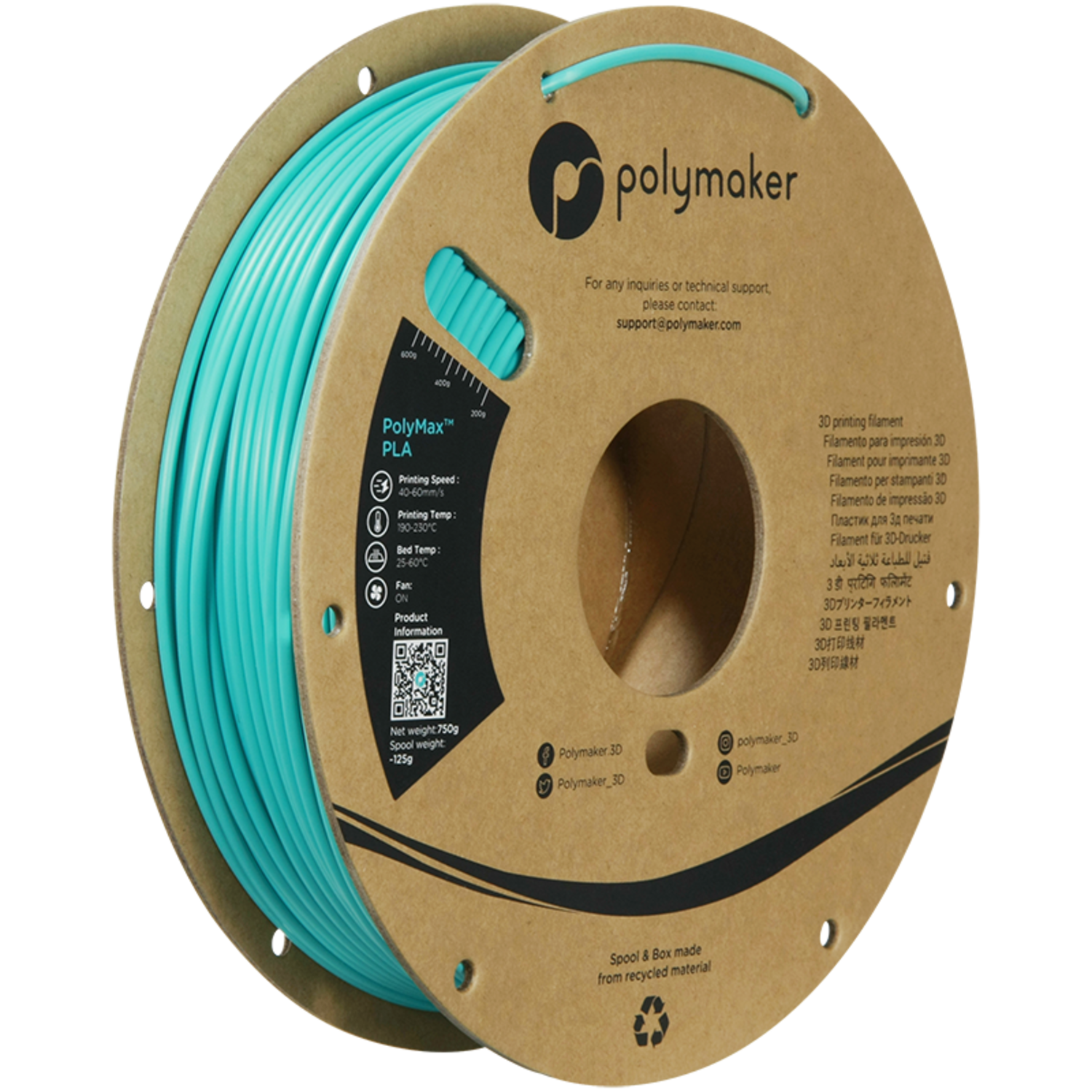 Polymaker Polymaker PolyMax Tough PLA Teal