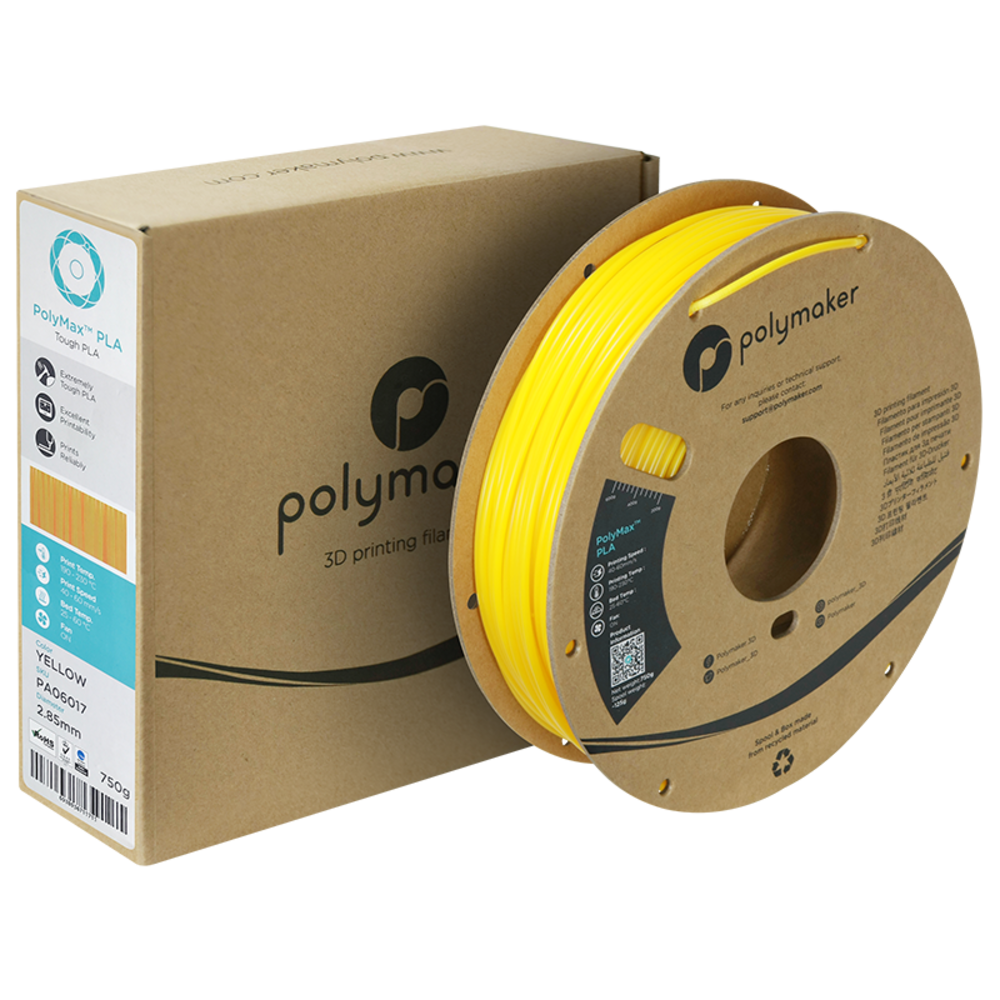 Polymaker Polymaker PolyMax Tough PLA Geel Polymaker Polymaker PolyMax Tough PLA Geel