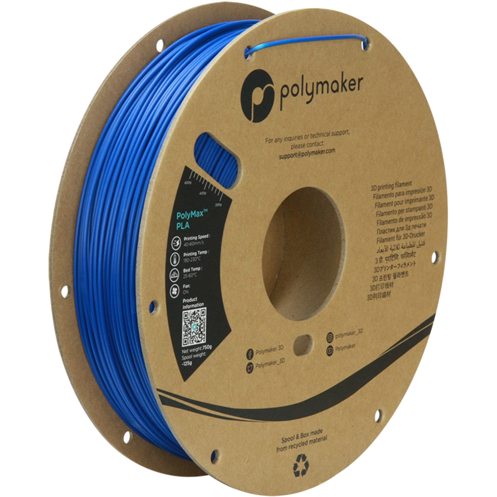 Polymaker Polymaker PolyMax Tough PLA Blue Polymaker Polymaker PolyMax Tough PLA Blue