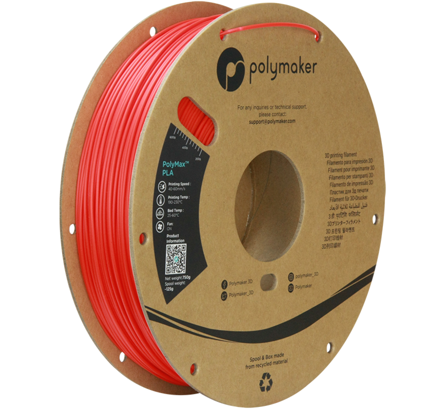 Polymaker PolyMax Tough PLA Red