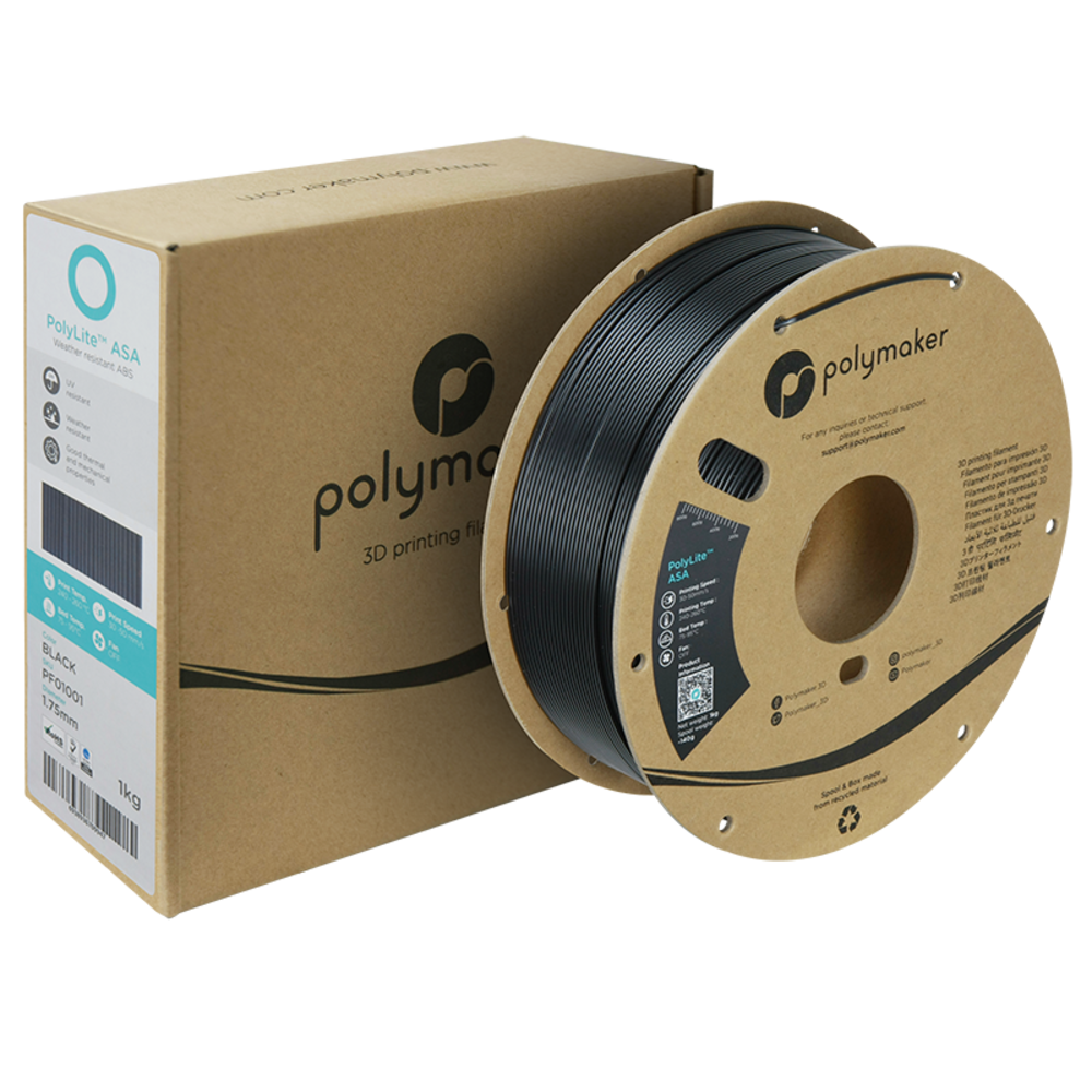 Polymaker Polymaker Polylite ASA Zwart Polymaker Polymaker Polylite ASA Zwart