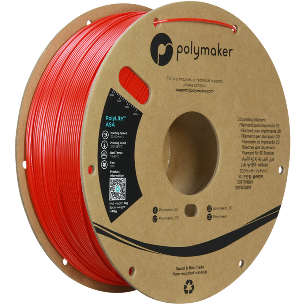 Polymaker Polymaker Polylite ASA Red - FilRight