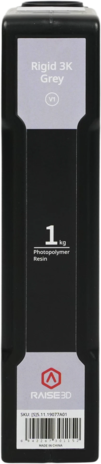Raise3D Raise3D Rigid 3K Grey V1 Resin 1kg Raise3D Raise3D Rigid 3K Grey V1 Resin 1kg