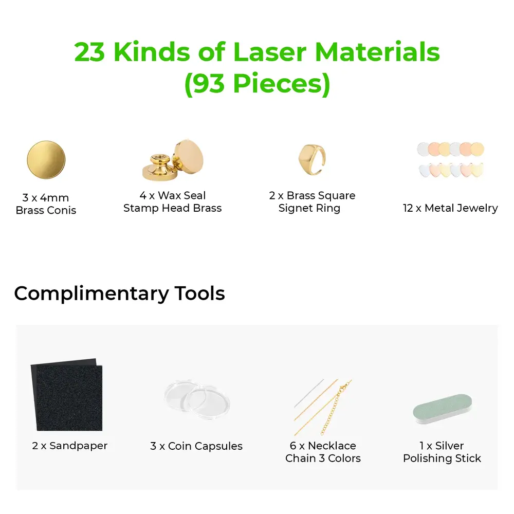 xTool xTool F1 Ultra Laser Material Kit (93pcs)