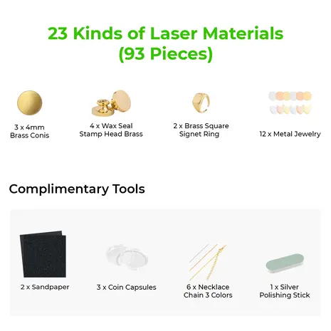 xTool xTool F1 Ultra Laser Material Kit (93pcs)
