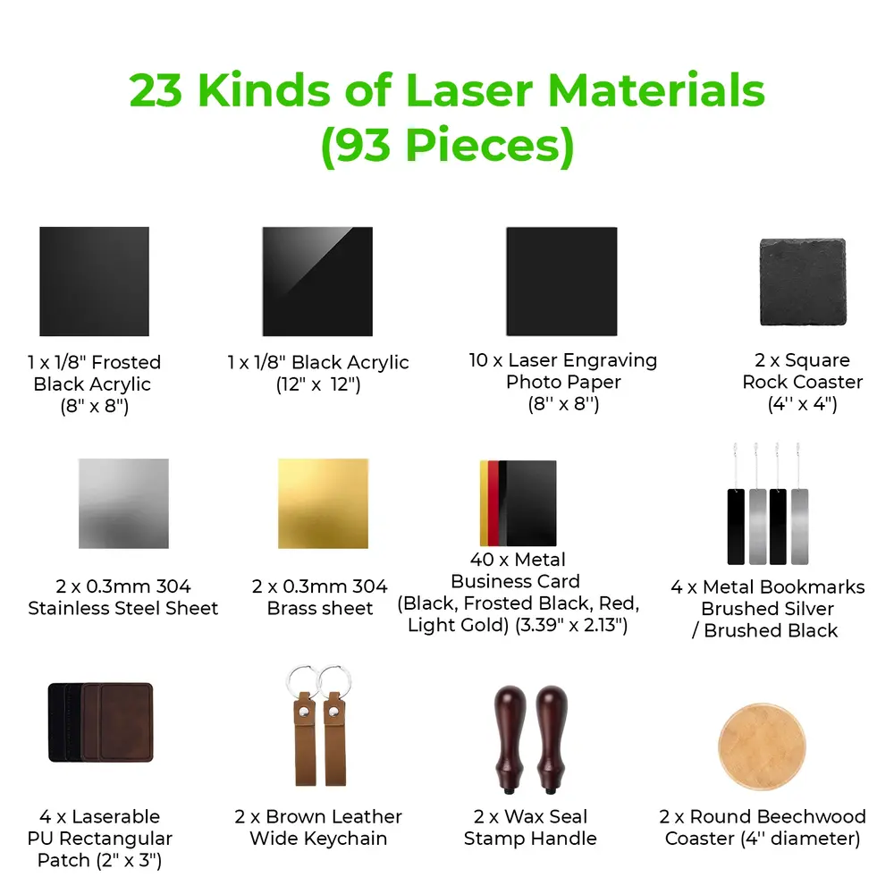 xTool xTool F1 Ultra Laser Material Kit (93pcs)