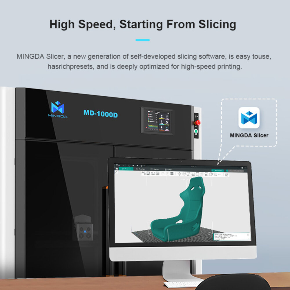 Mingda Mingda MD-1000D: Large-Format High-Speed Industrial 3D Printer Mingda Mingda MD-1000D: Large-Format High-Speed Industrial 3D Printer