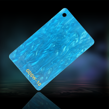 FilRight Acrylic - Shiny Marble Bright Blue 300 x 600