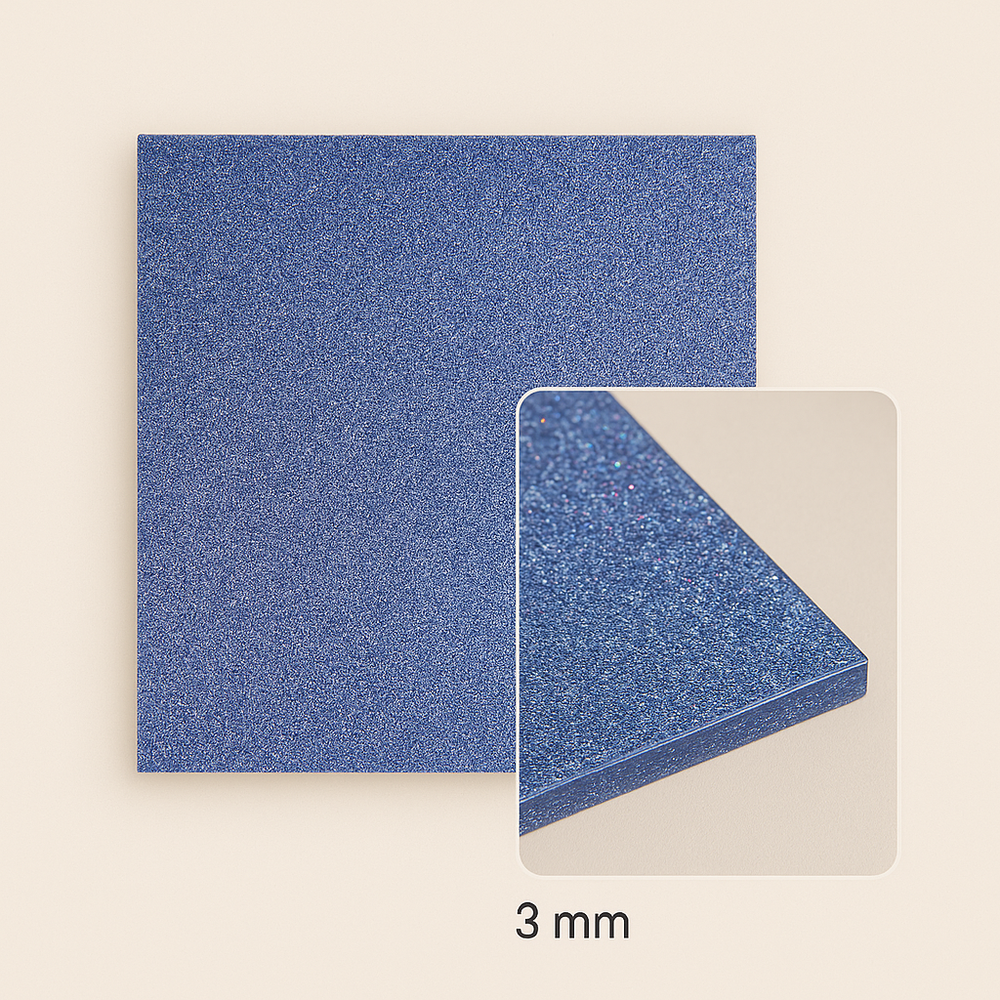 FilRight Plexiglas - Glitter Grey Blue - 300 x 300 mm