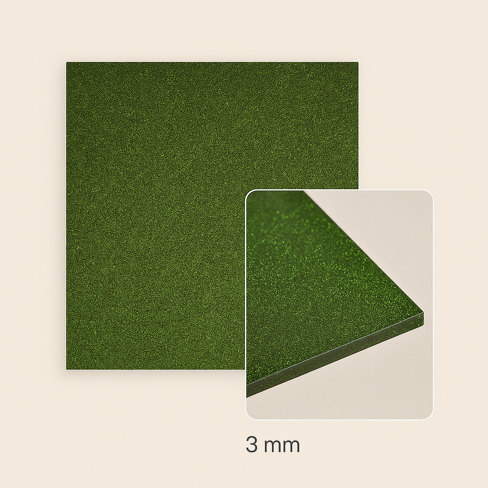 FilRight Plexiglas - Glitter Blackish Green - 300 x 600 mm