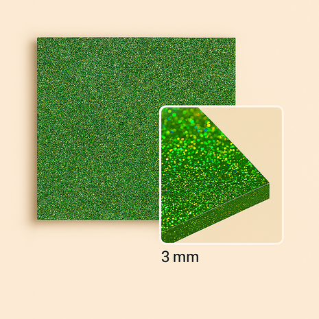 FilRight Acrylic - Glitter Holo Apple Green 300 x 600 FilRight Acrylic - Glitter Holo Apple Green 300 x 600