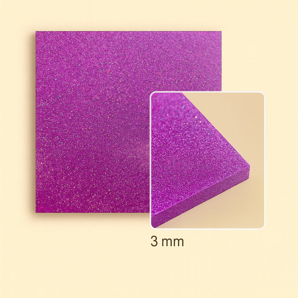 FilRight Plexiglas - Glitter Holo Light Purple 300 x 600 FilRight Plexiglas - Glitter Holo Light Purple 300 x 600