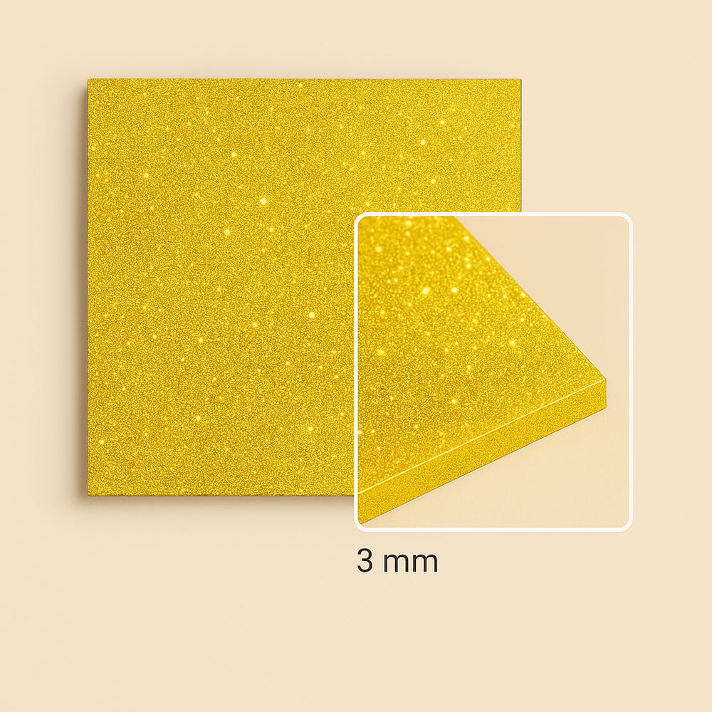 FilRight Plexiglas - Glitter Sun Yellow 300 x 600 FilRight Plexiglas - Glitter Sun Yellow 300 x 600