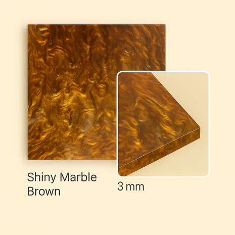 FilRight Plexiglas - Shiny Marble Brown 300 x 300