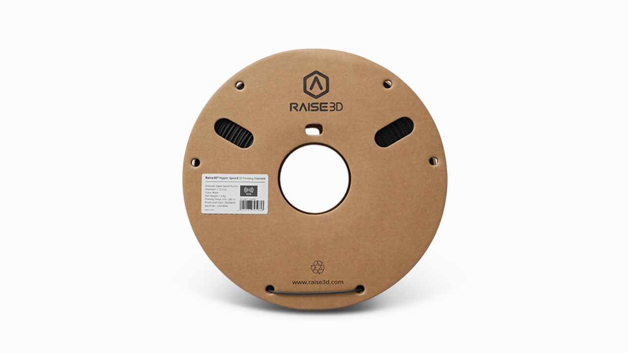 Raise3D Raise3D Hyper Speed PLA Pro Filament - Zwart - 1.75mm - 1kg Raise3D Raise3D Hyper Speed PLA Pro Filament - Zwart - 1.75mm - 1kg