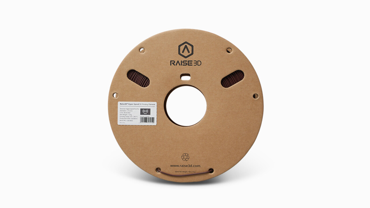 Raise3D Raise3D Hyper Speed PLA Pro Filament - Brick Red - 1.75mm - 1kg Raise3D Raise3D Hyper Speed PLA Pro Filament - Brick Red - 1.75mm - 1kg