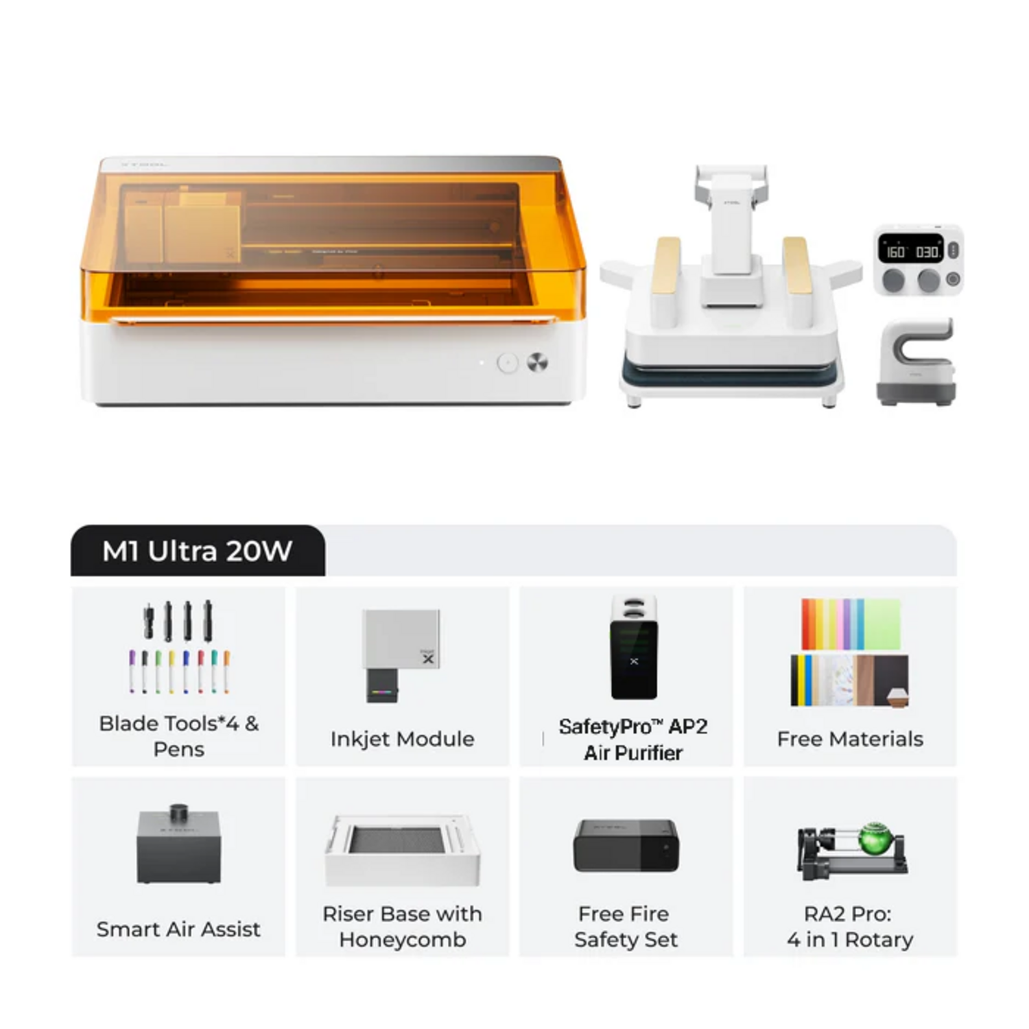 xTool M1 Ultra 20W Ultimate Craft Bundle - FilRight