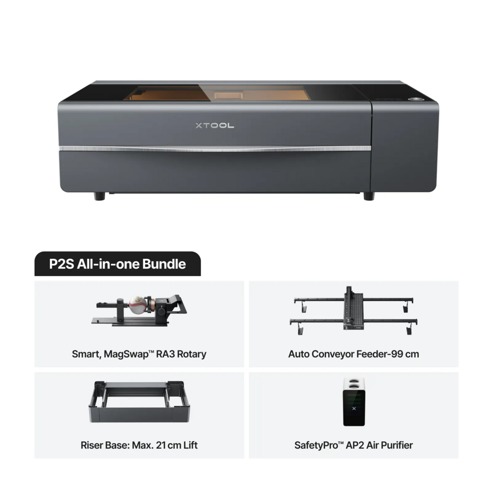 xTool P2S All-in-One Bundle – Complete CO₂ Laser Package - FilRight