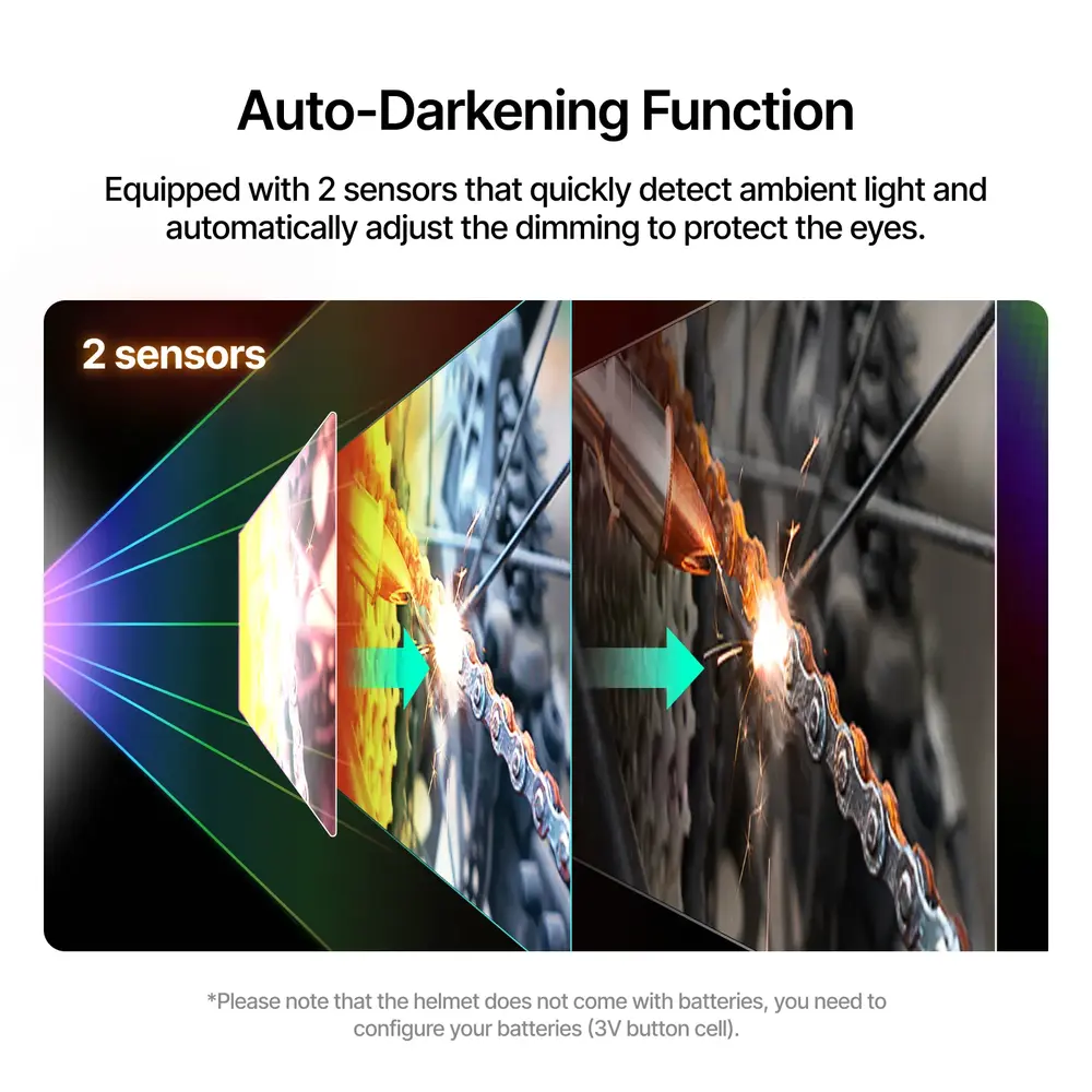xTool 1080nm Auto-Darkening Laser Welding Helmet