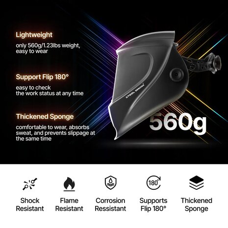xTool 1080nm Auto-Darkening Laser Welding Helmet