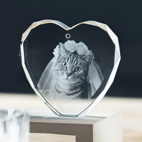 xTool xTool K5 Crystal Faceted Heart-Shaped Ornament 80mm 3pcs