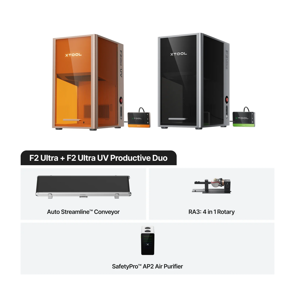 xTool xTool F2 Ultra (Dual) + F2 Ultra UV All-in-one Bundle