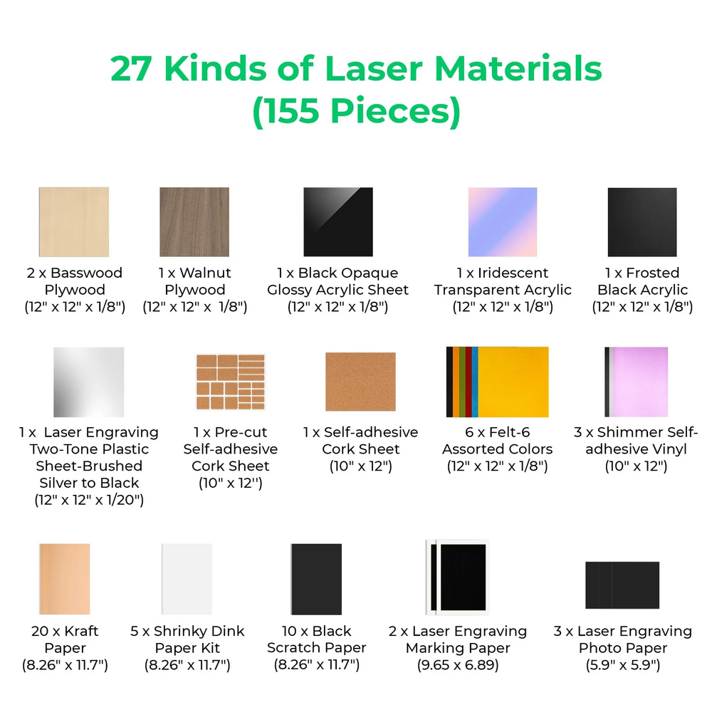 xTool xTool Ultimate Laser Material Kit xTool xTool Ultimate Laser Material Kit