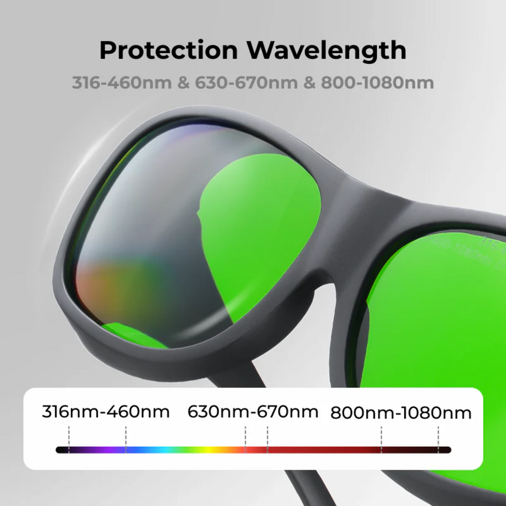 xTool xTool Laser Safety Goggles for 316-460nm, 630-670nm & 800-1080nm Lasers
