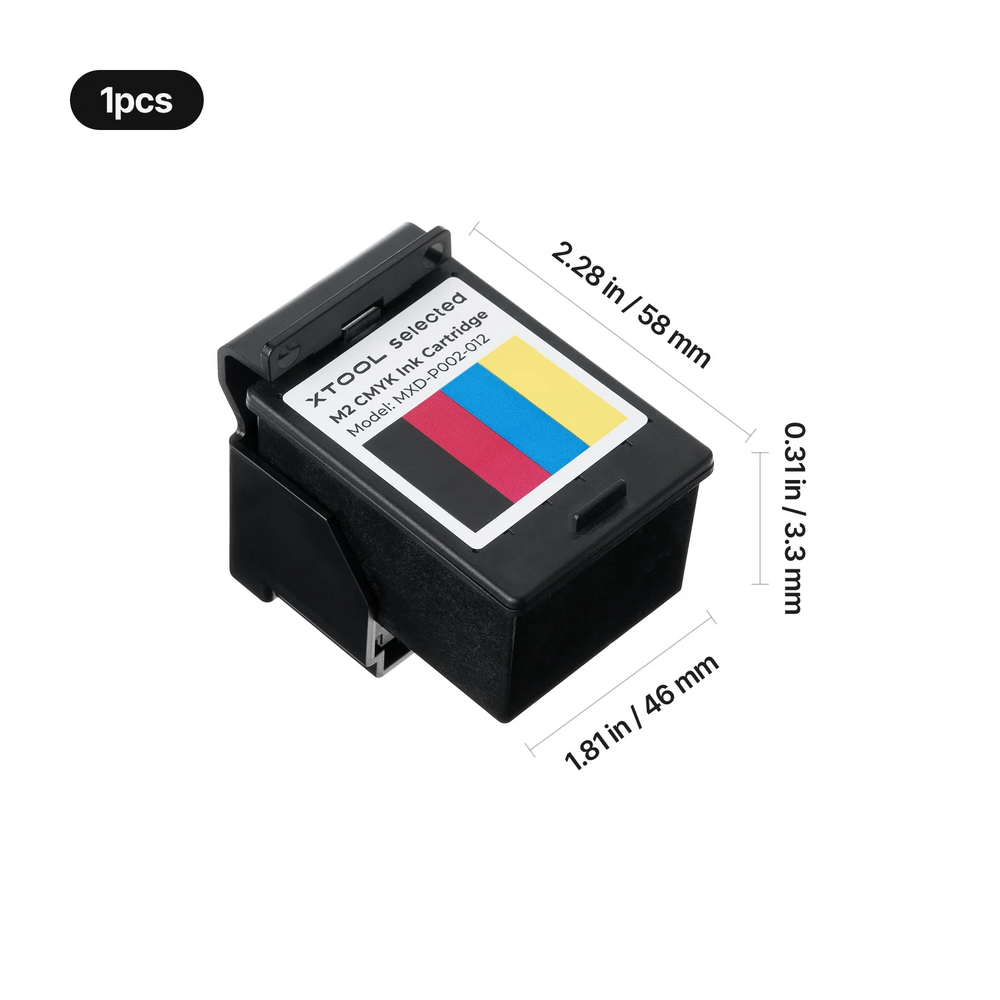 xTool xTool CMYK Ink Cartridge V1.0 voor de xTool M2 CMYK Inkjet Printing Module xTool xTool CMYK Ink Cartridge V1.0 voor de xTool M2 CMYK Inkjet Printing Module
